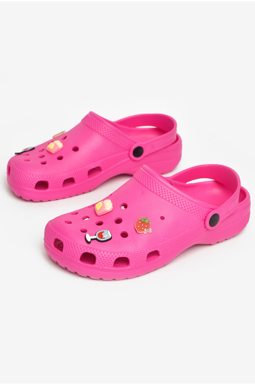 Кроксы женские малинового цвета 3001 212645