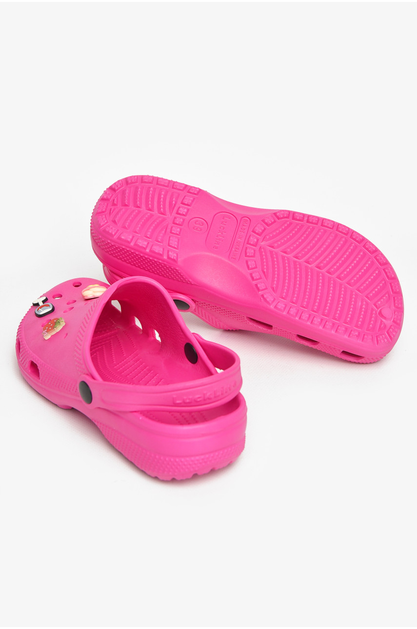 Кроксы женские малинового цвета 3001 212645