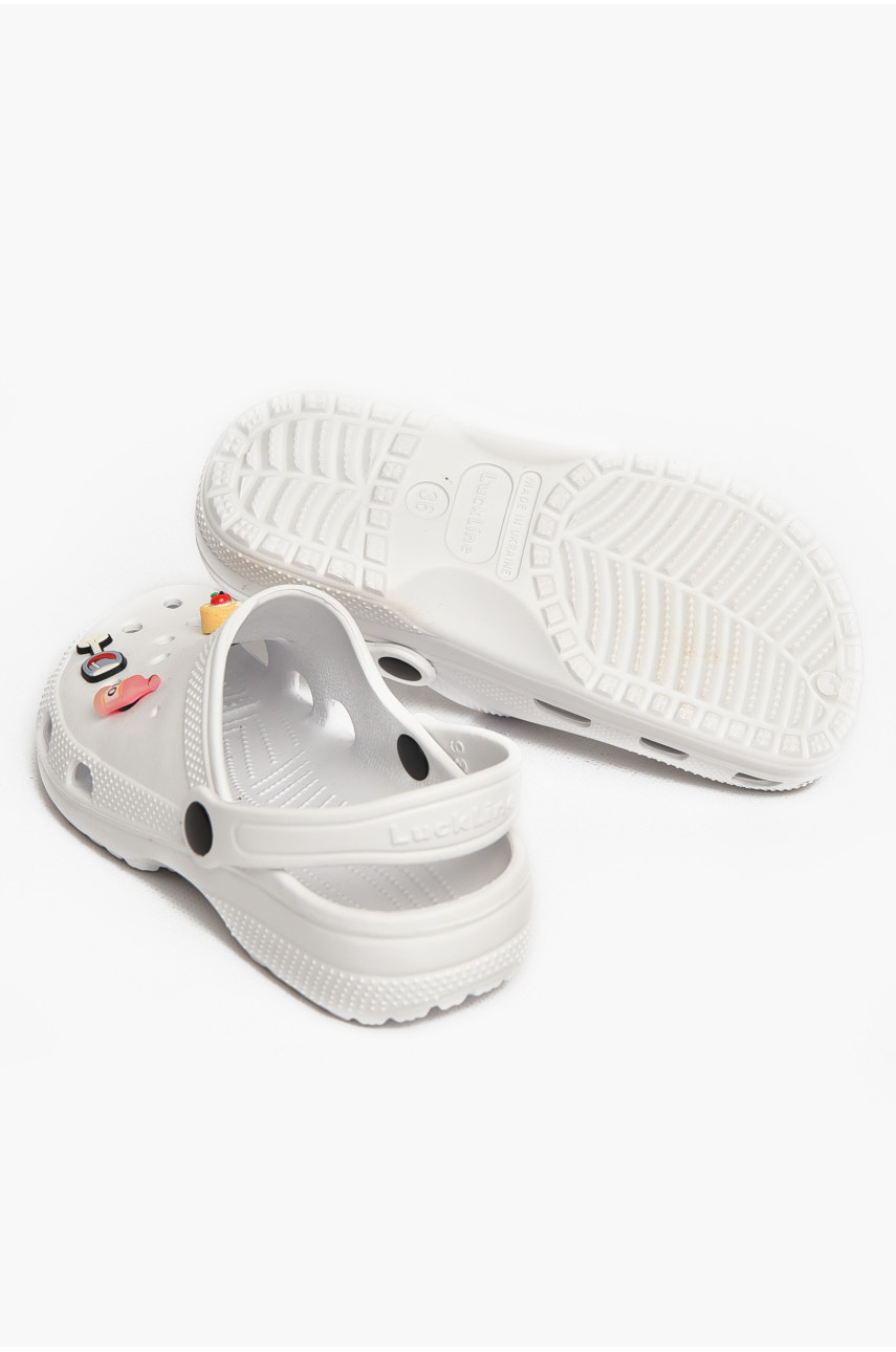 Кроксы женские белого цвета 3001 212646