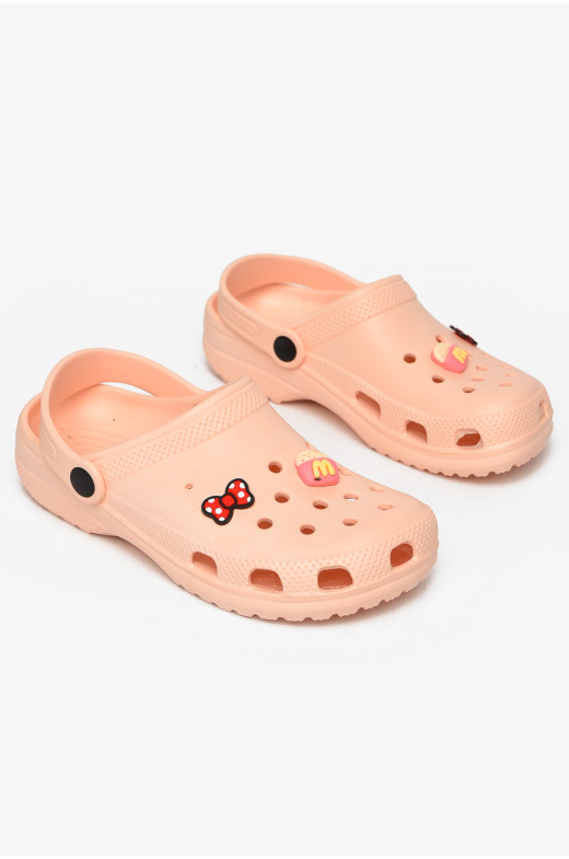 Кроксы женские персикового цвета 3001 212647