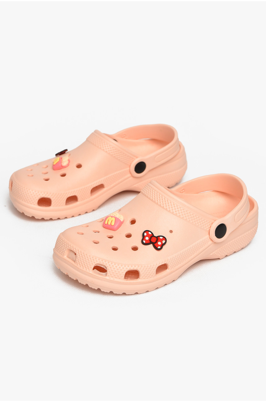 Кроксы женские персикового цвета 3001 212647