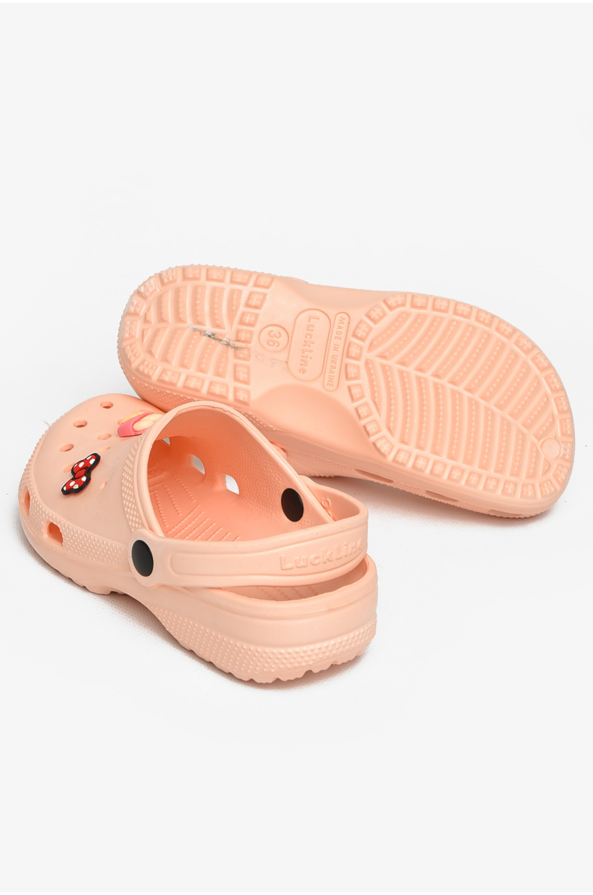 Кроксы женские персикового цвета 3001 212647