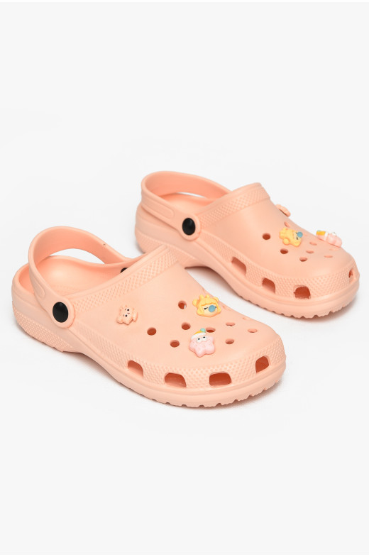 Кроксы женские персикового цвета 3001 212649