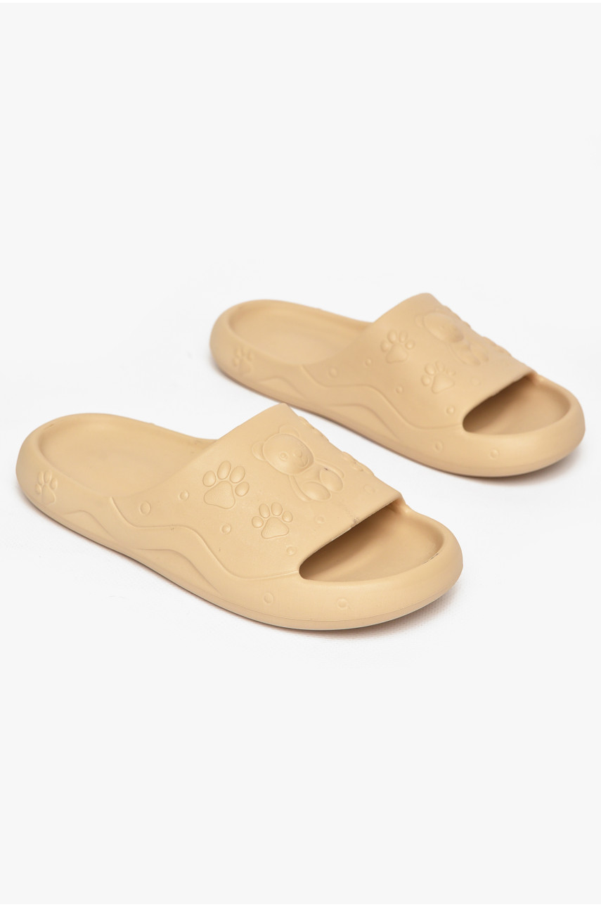 Шльопанці піна жіночі бежевого кольору 5066-2 212658