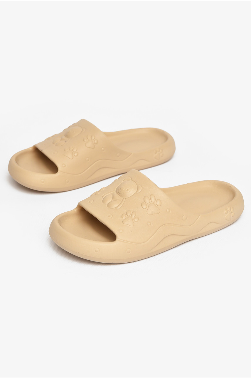 Шльопанці піна жіночі бежевого кольору 5066-2 212658