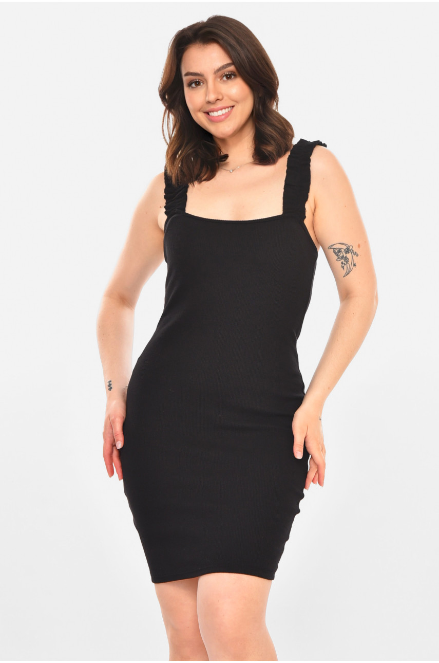 Платье женское трикотаж черного цвета 212684