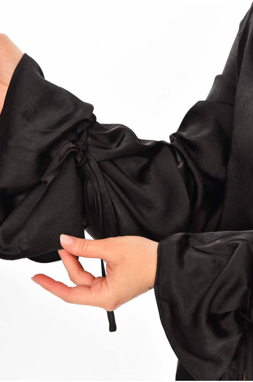 Сорочка жіноча однотонна чорного кольору 212699