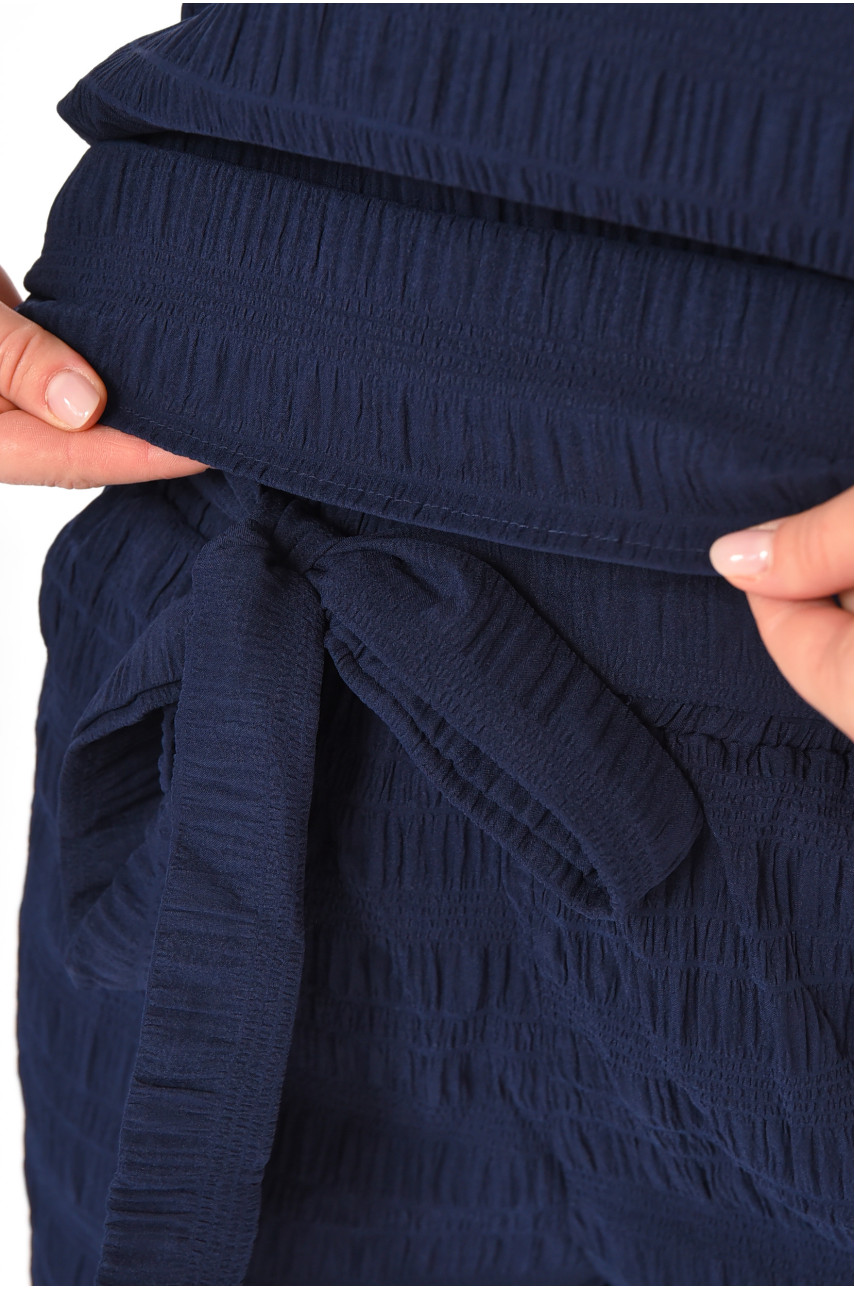 Костюм женский однотонный тёмно-синего цвета 212705