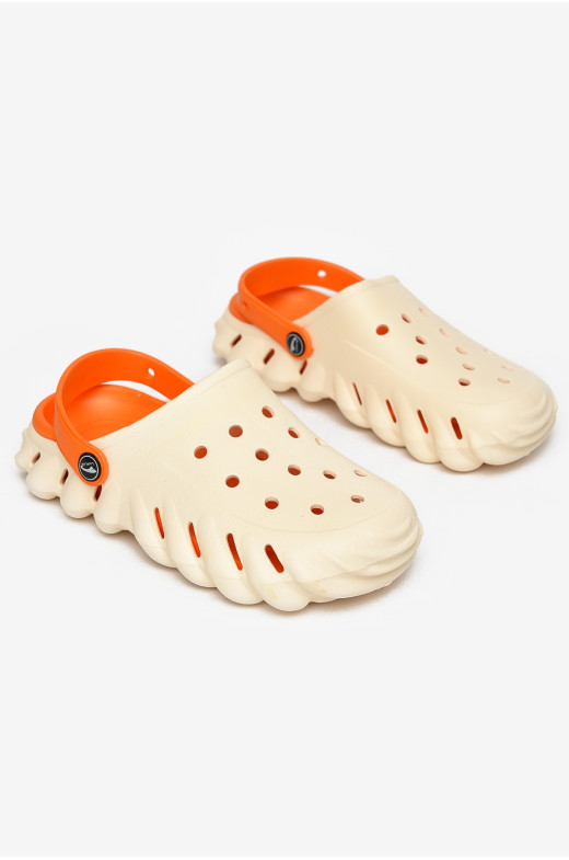 Кроксы женские молочного цвета 5061-2 212710