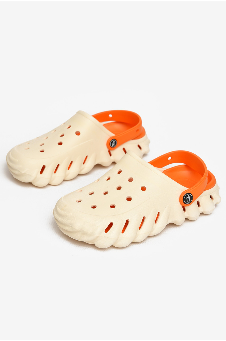 Кроксы женские молочного цвета 5061-2 212710