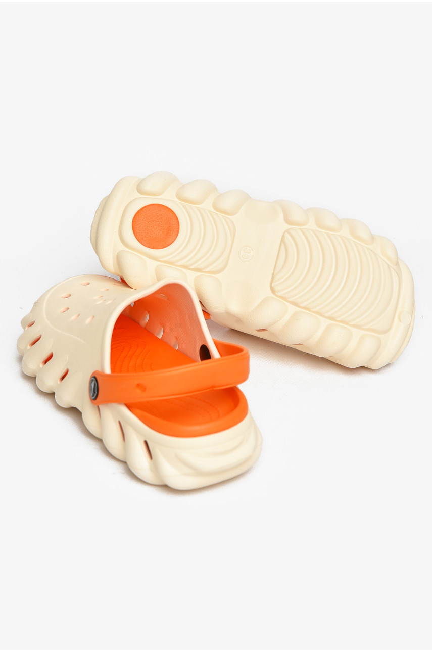 Кроксы женские молочного цвета 5061-2 212710