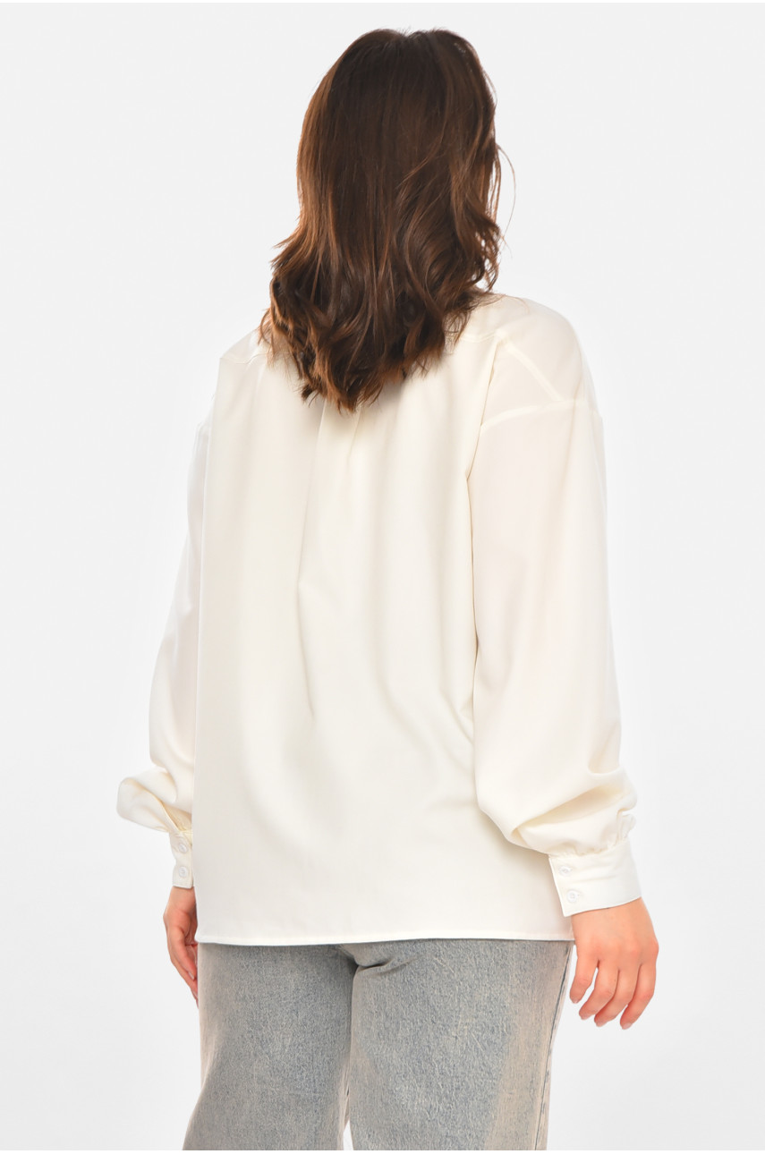 Сорочка жіноча однотонна молочного кольору 212716