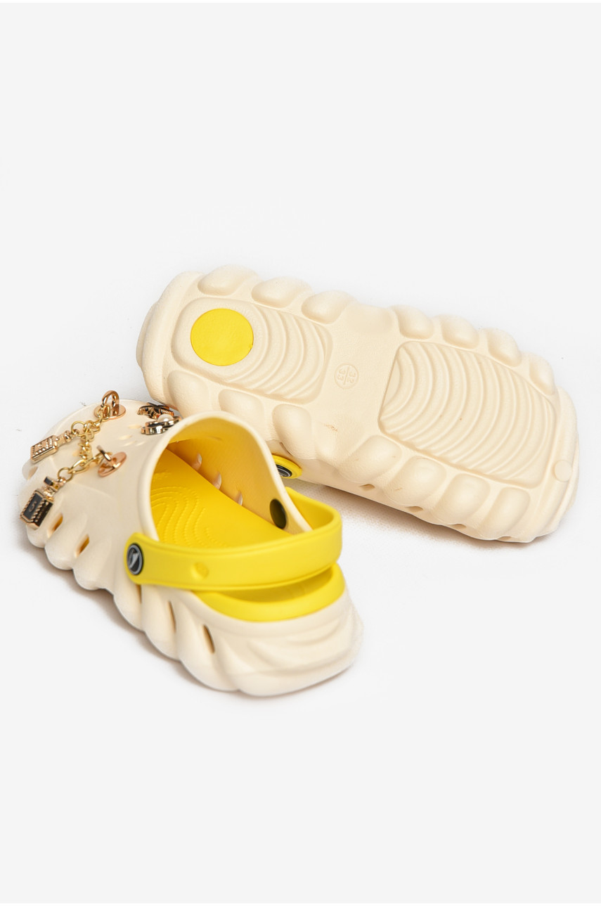 Кроксы детские молочного цвета 5161-3 212725