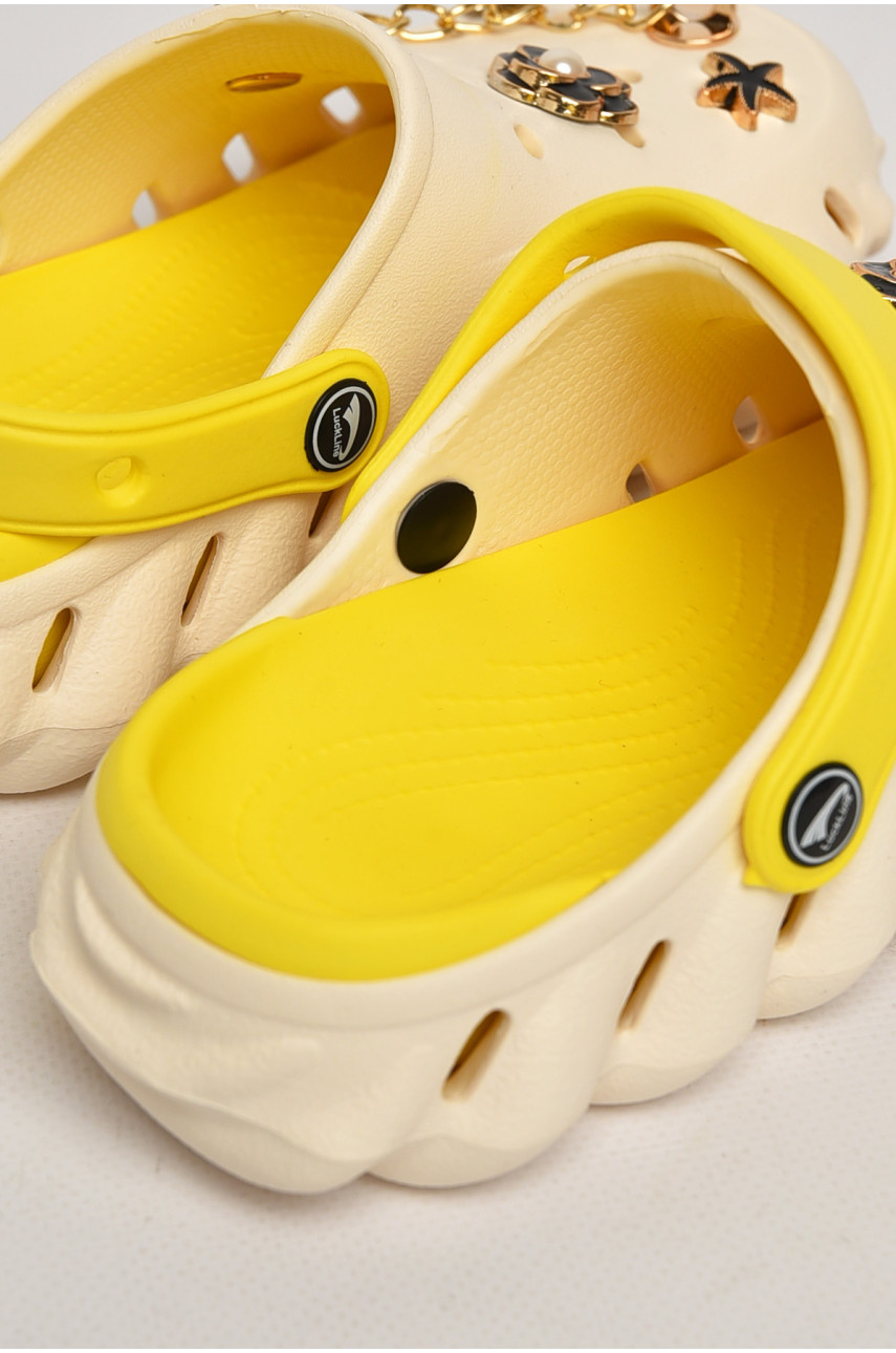 Кроксы детские молочного цвета 5161-3 212725