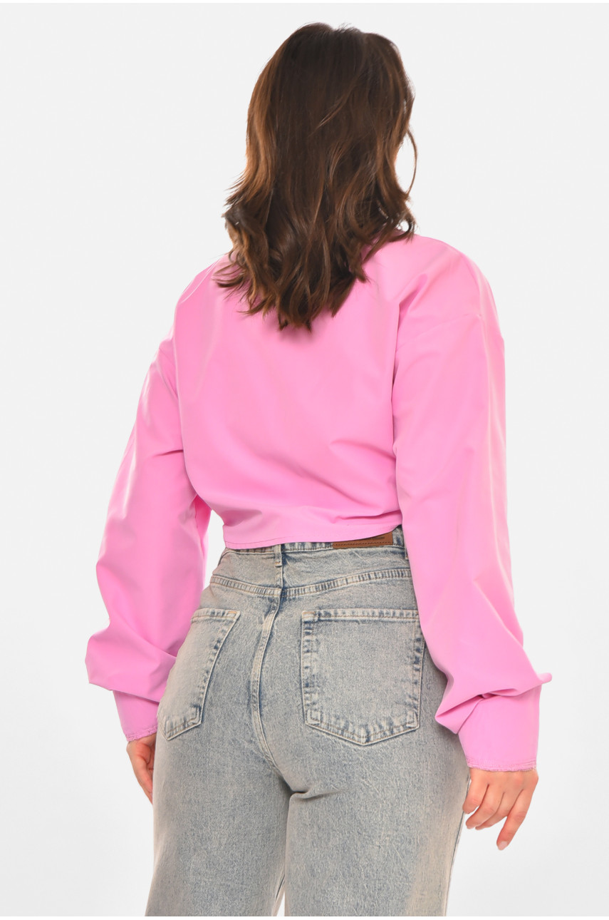 Рубашка женская однотонная сиреневого цвета 212749