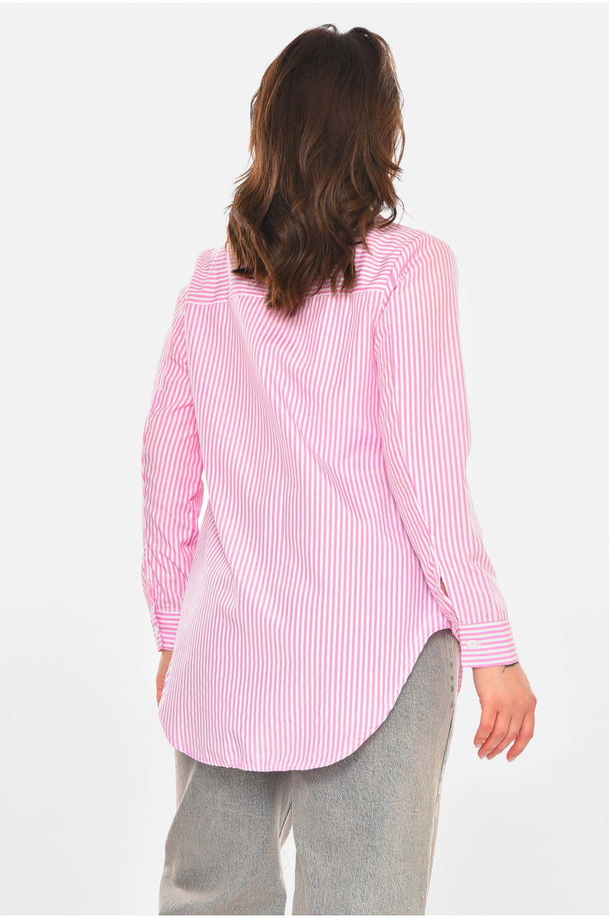 Рубашка женская розового цвета с принтом 212752