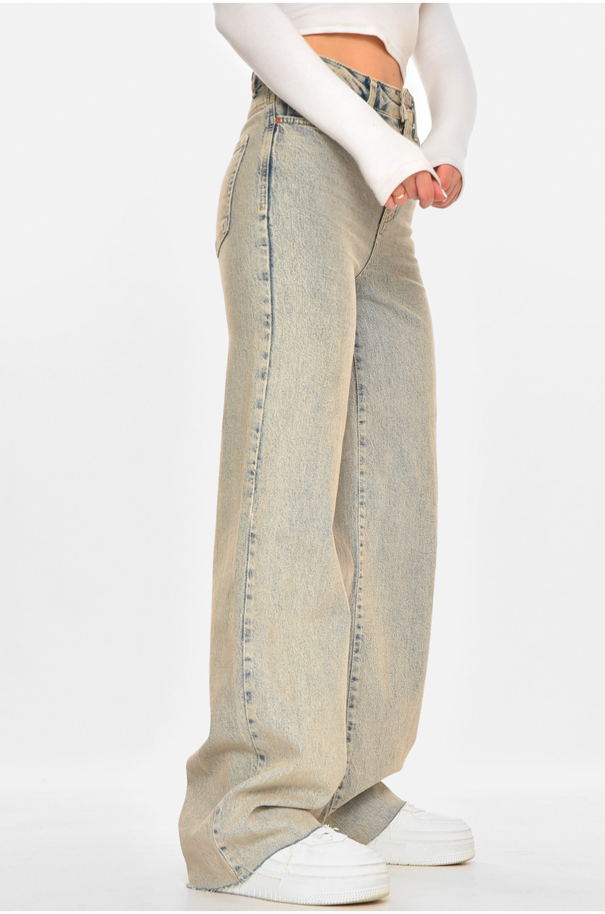 Джинсы женские однотонные серого цвета 212773