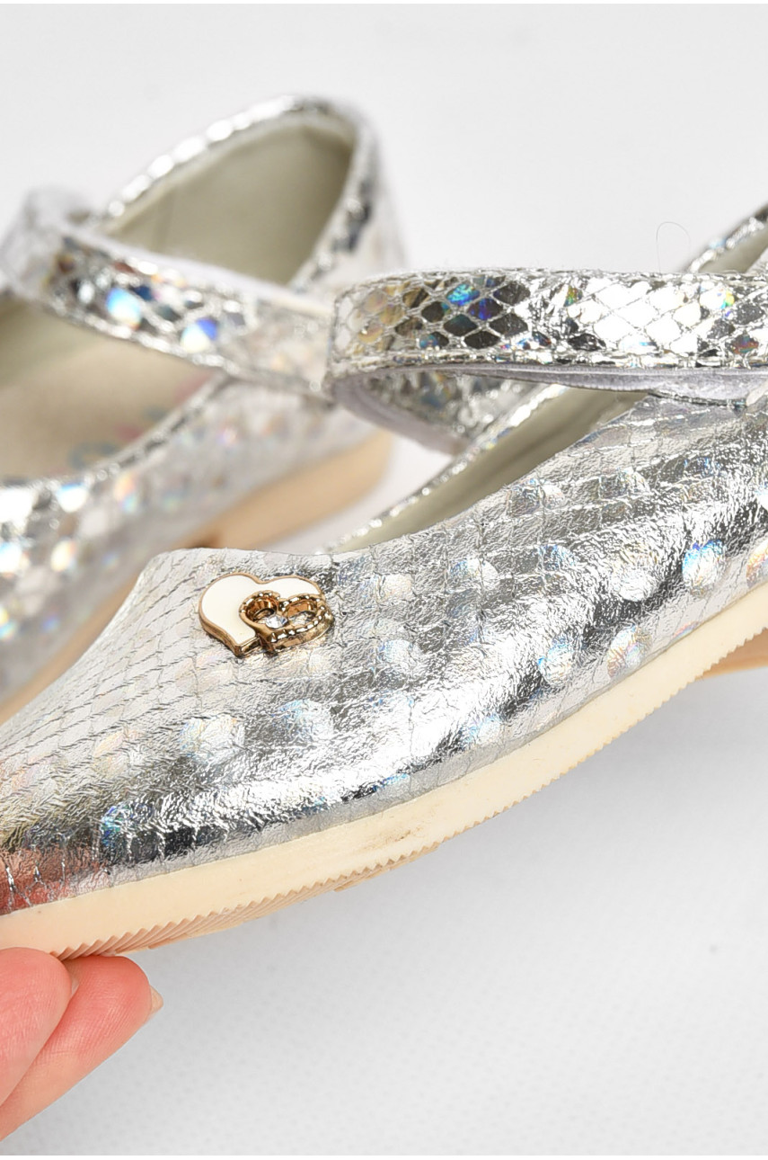 Туфлі для дівчинки сріблястого кольору Уцінка 786-21 212787