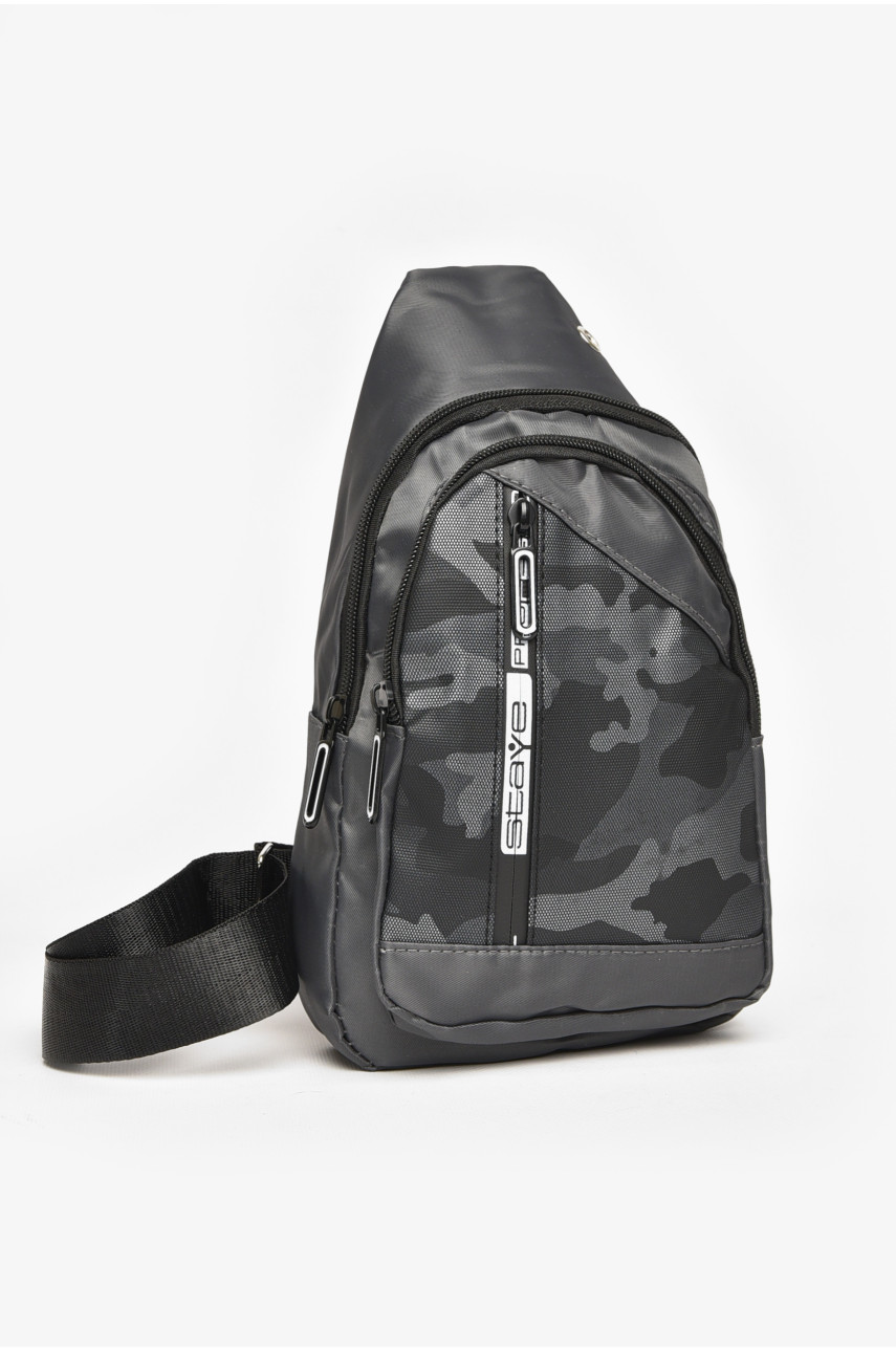 Бананка чоловіча текстильна темно-сірого кольору 212788