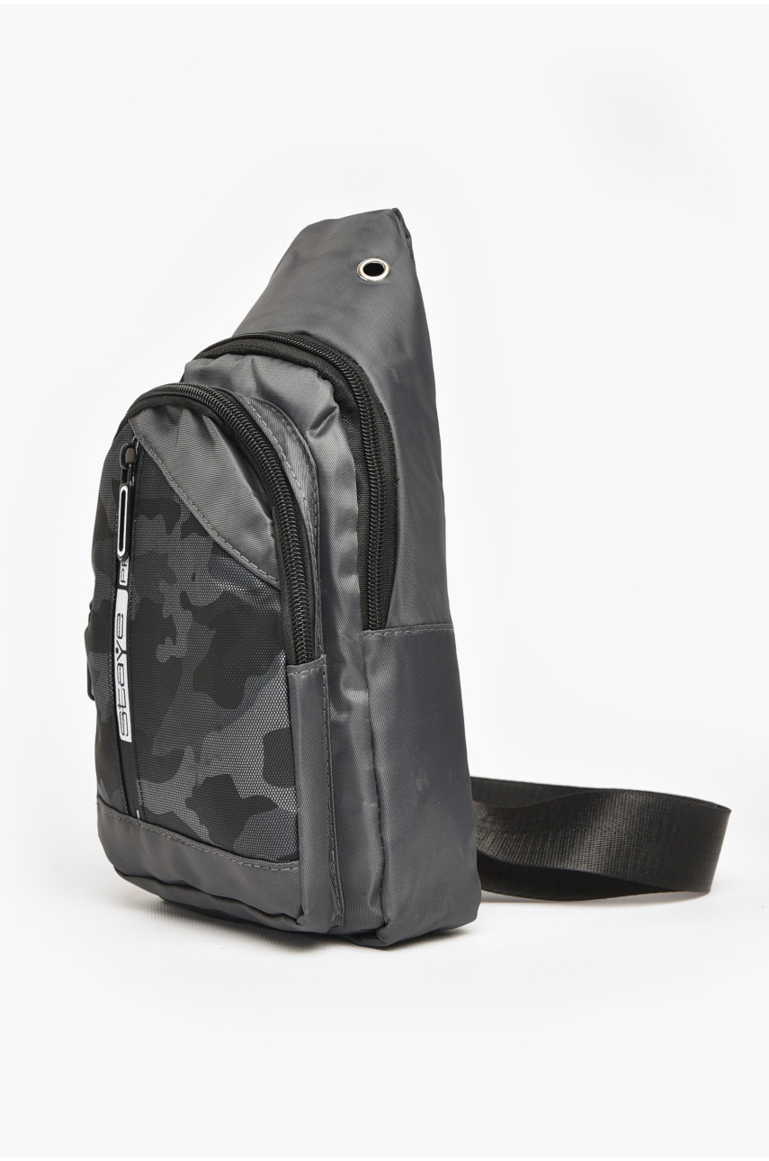 Бананка чоловіча текстильна темно-сірого кольору 212788