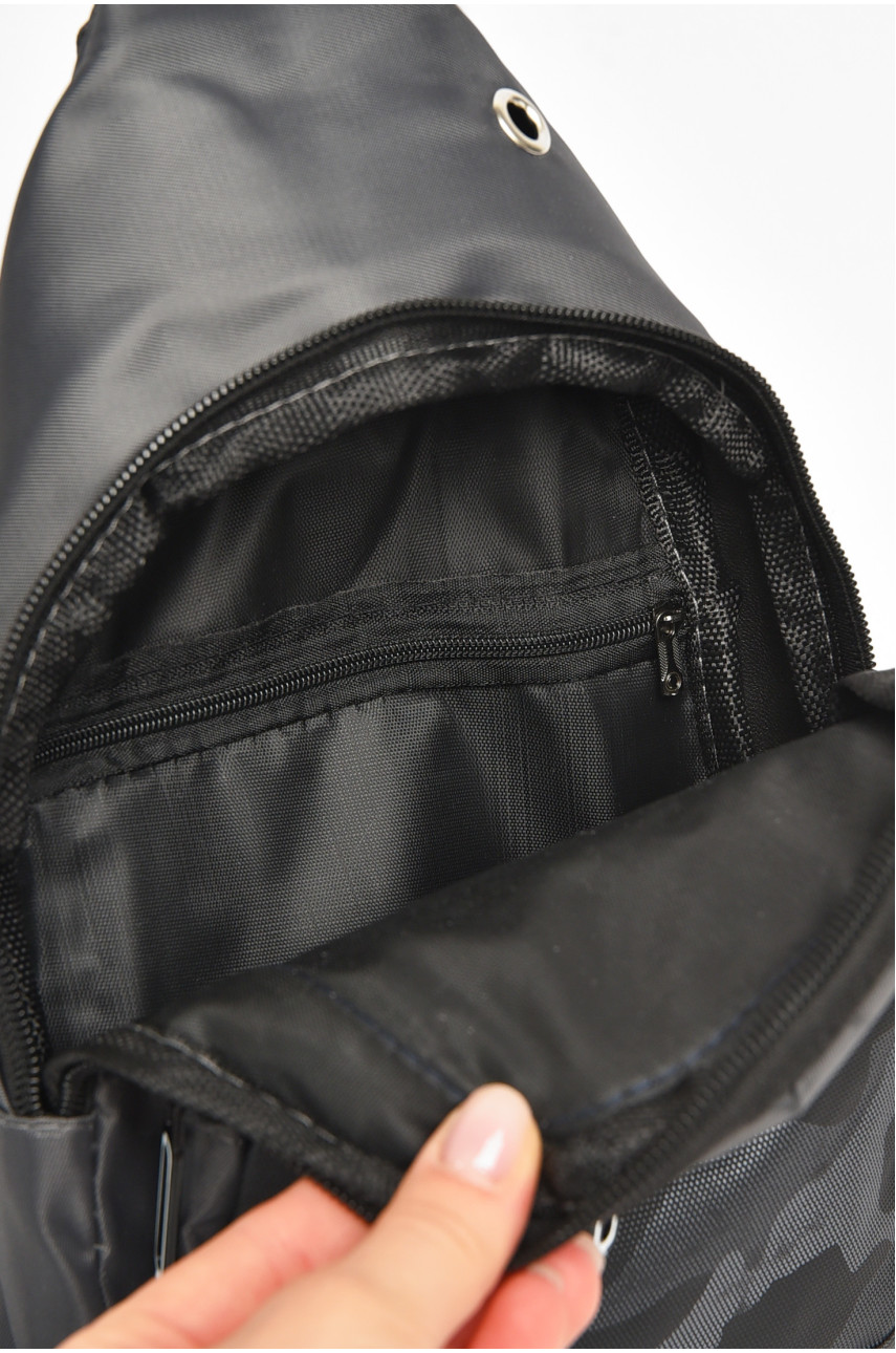 Бананка чоловіча текстильна темно-сірого кольору 212788