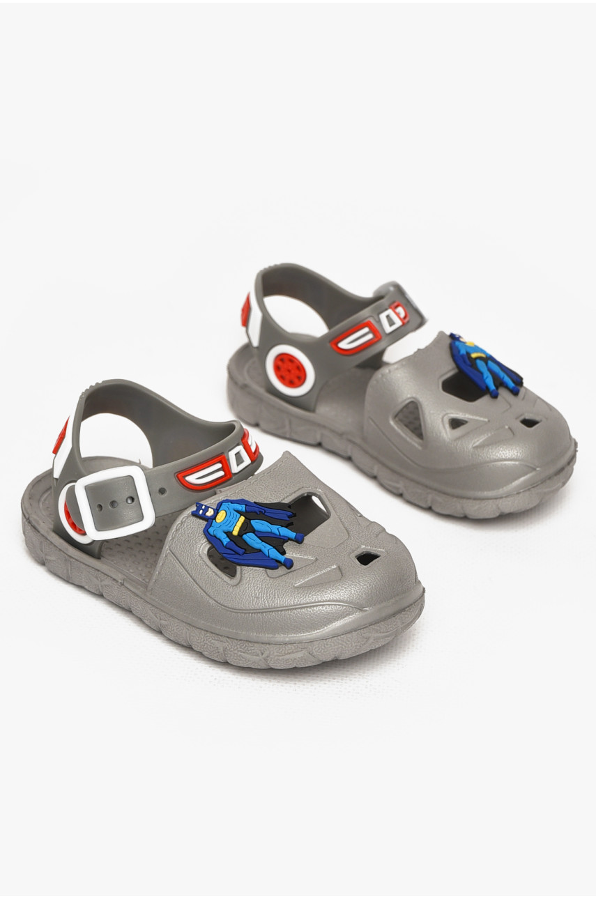 Сандали детские пена для мальчика серого цвета 51-183 212796