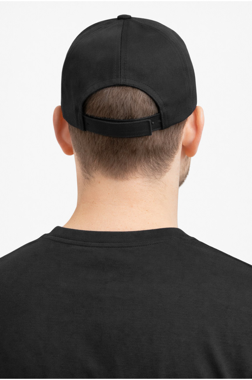 Кепка чоловіча однотонна чорного кольору 7192 212808
