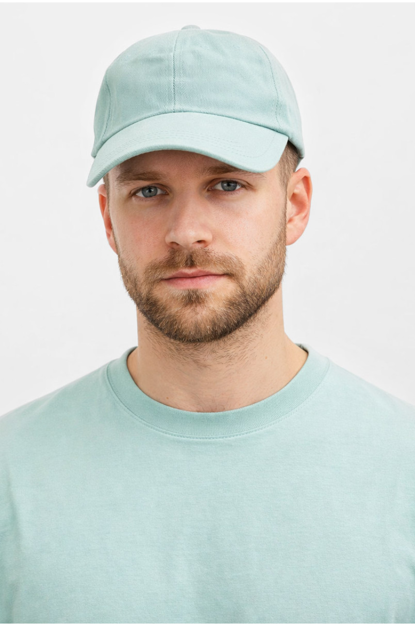 Кепка чоловіча однотонна м'ятного кольору 7192 212809