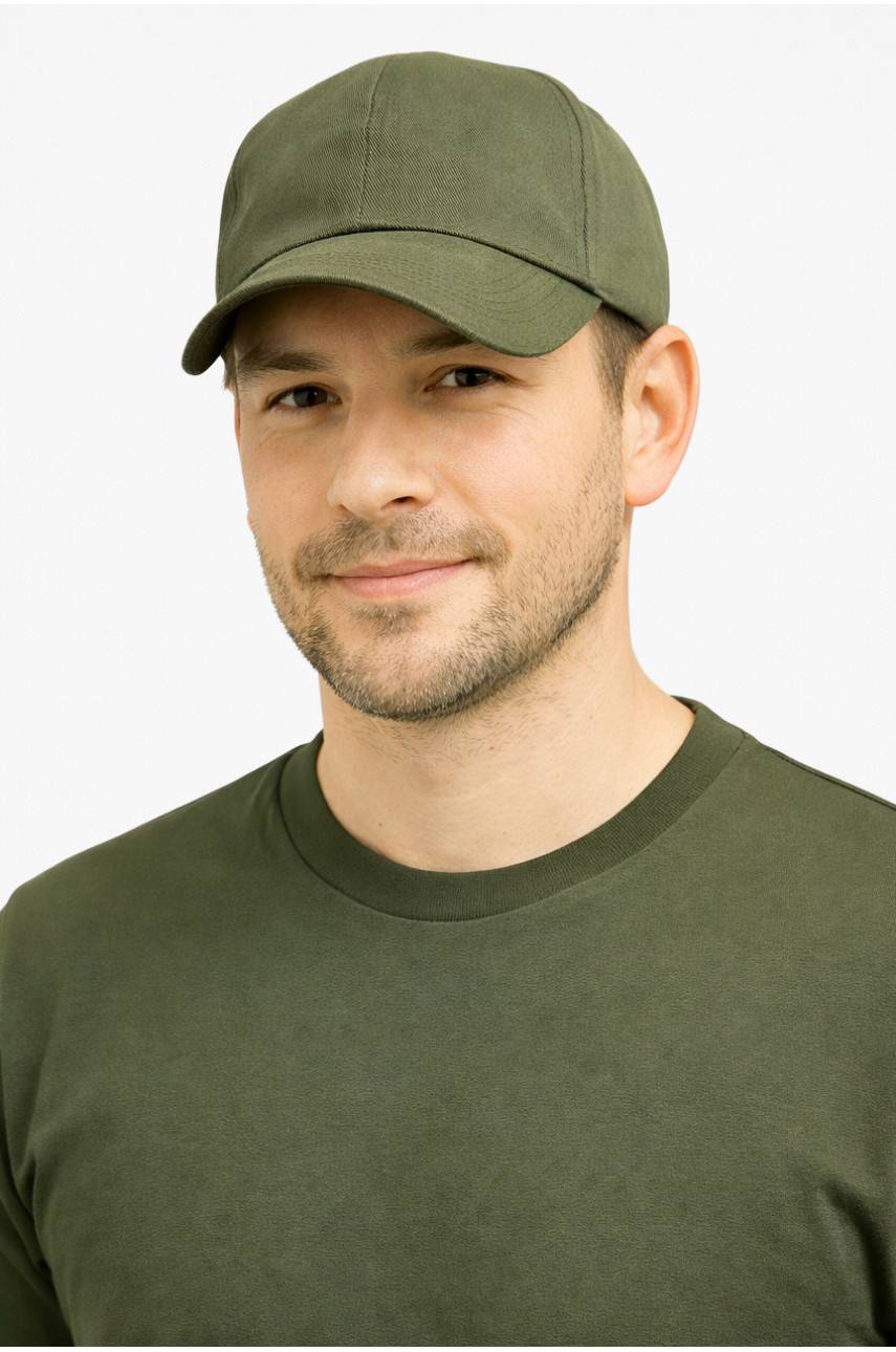 Кепка мужская однотонная цвета хаки 7192 212810