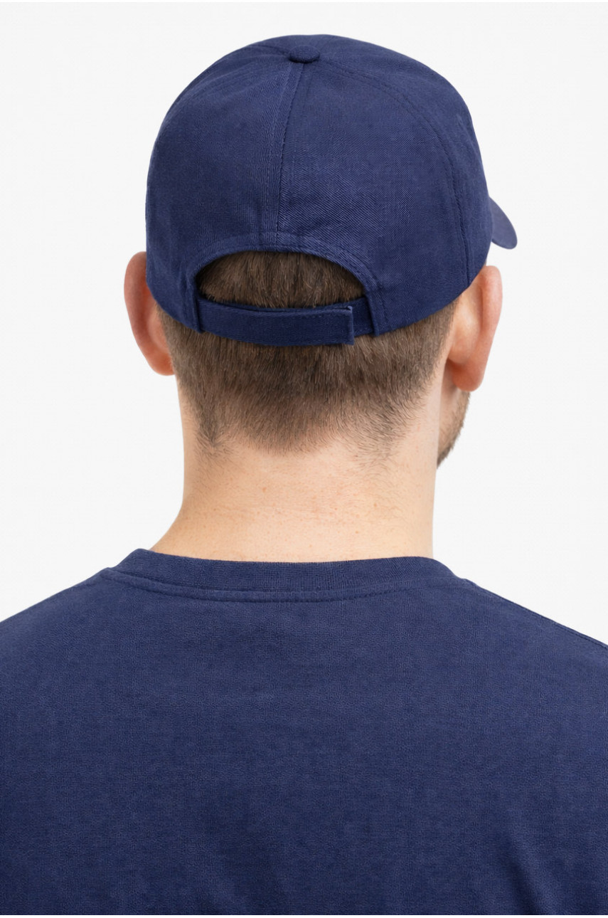 Кепка мужская однотонная темно-синего цвета 7192 212812
