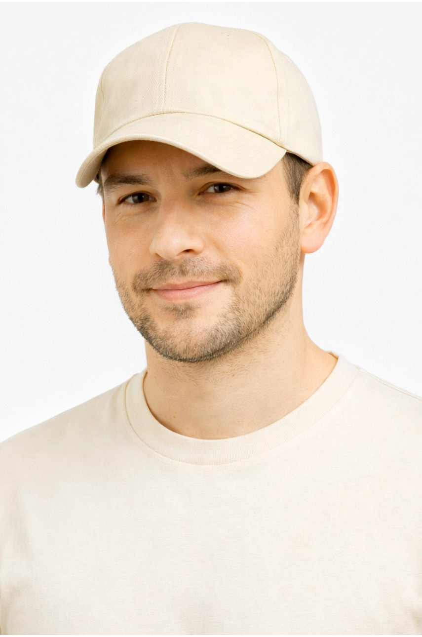 Кепка мужская однотонная бежевого цвета 7192 212814