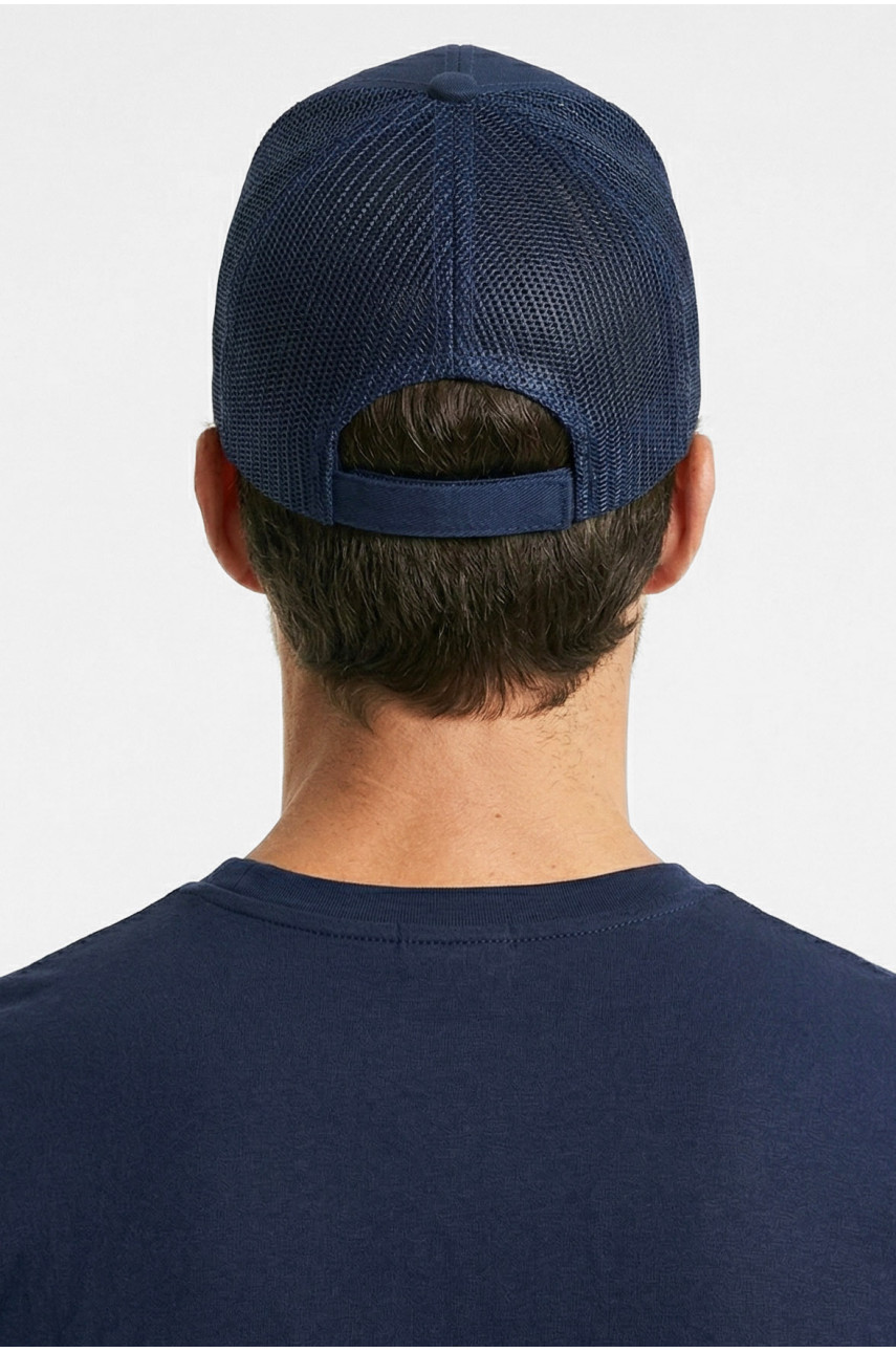 Кепка мужская однотонная темно-синего цвета 7189 212815