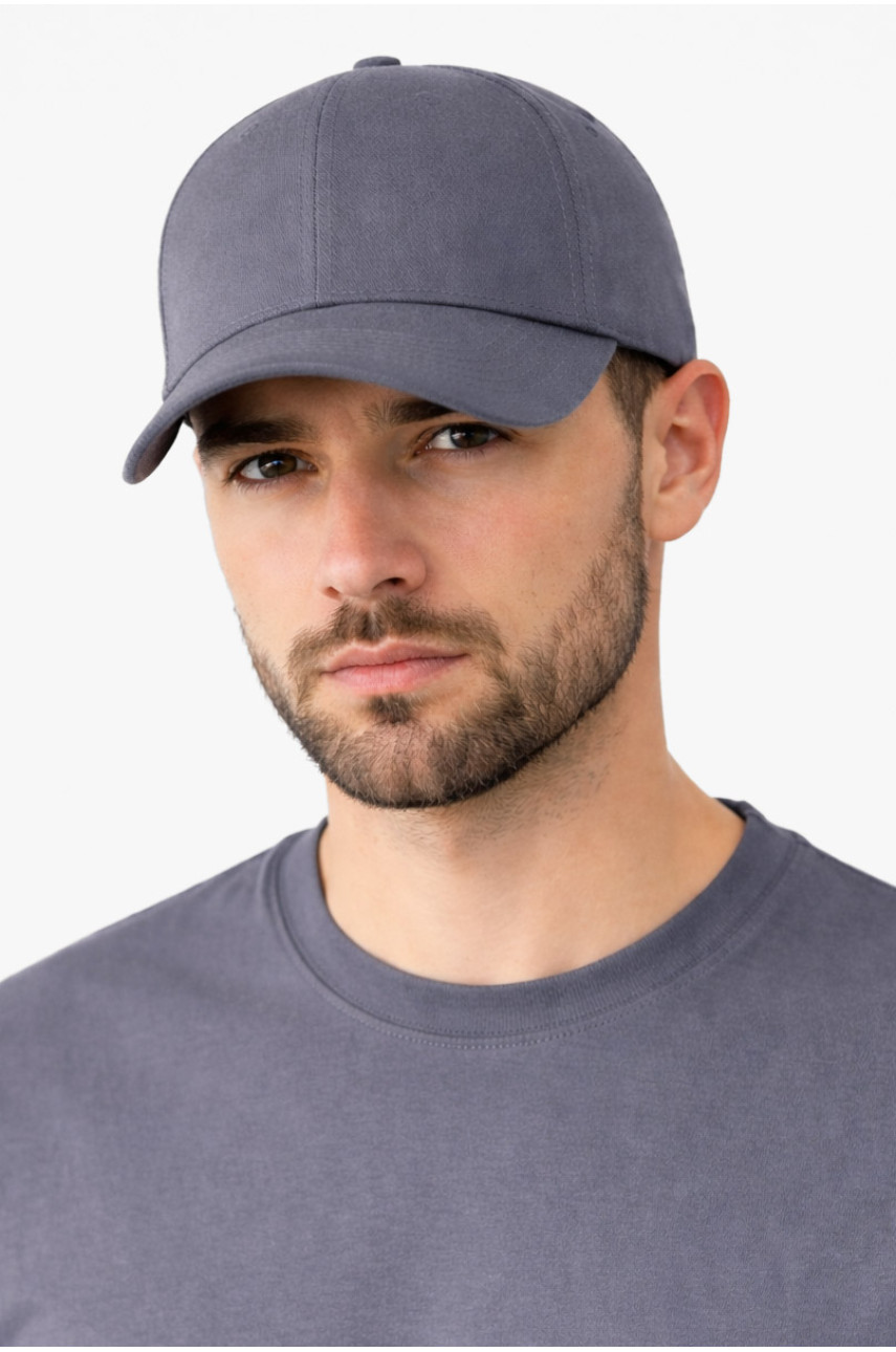 Кепка мужская однотонная серого цвета 5979 212822