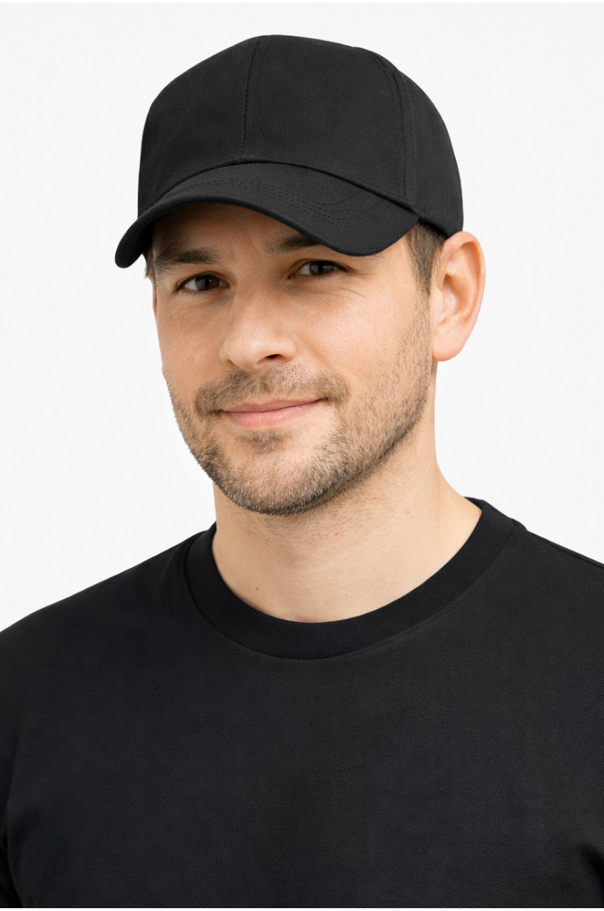 Кепка мужская однотонная черного цвета 5982 212823