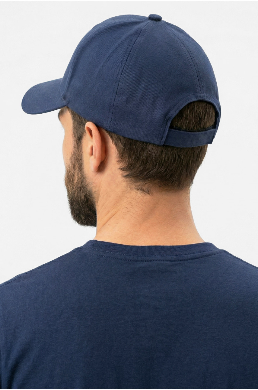 Кепка мужская однотонная темно-синего цвета 5982-3 212825