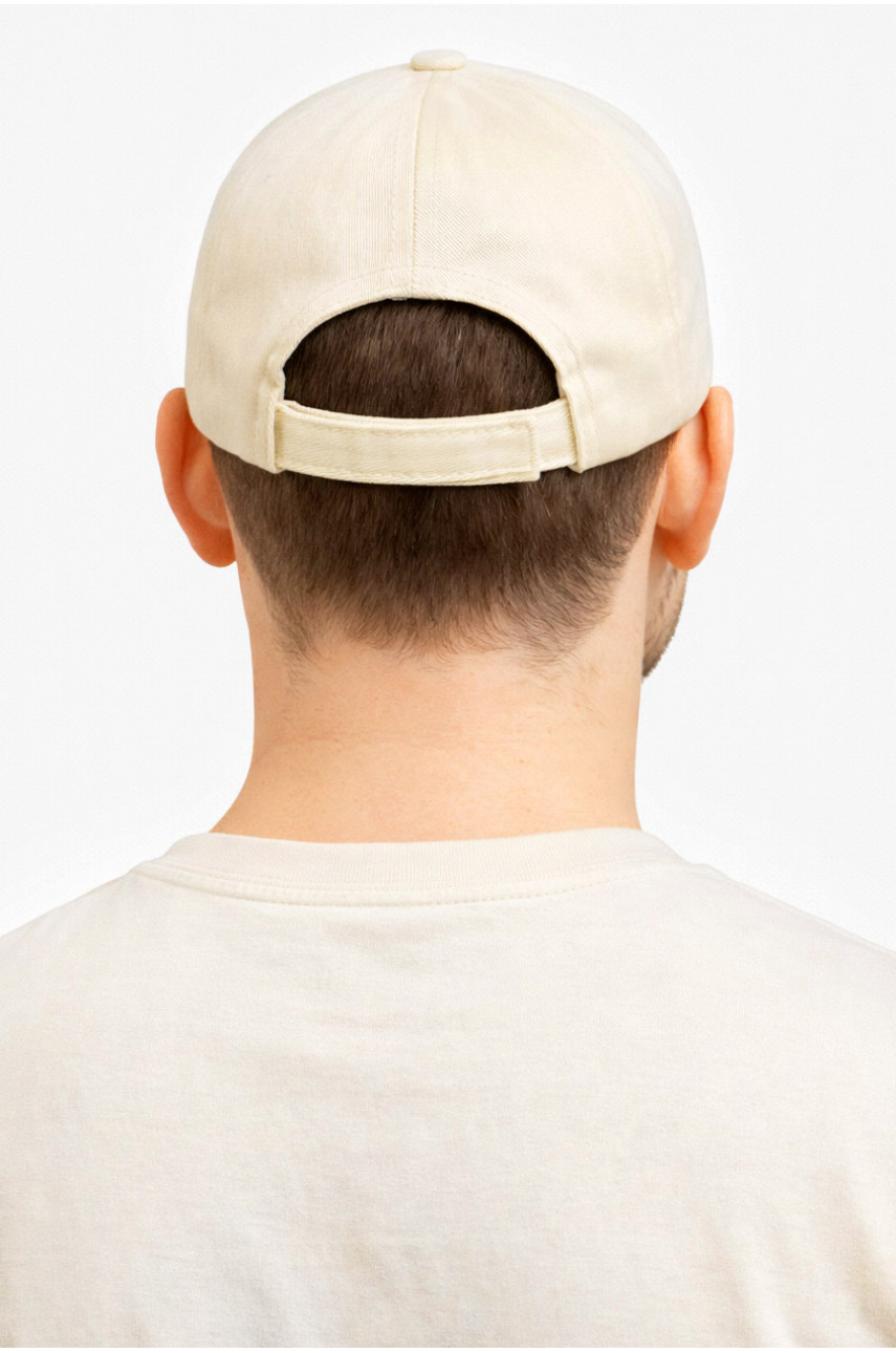 Кепка мужская однотонная бежевого цвета 8811 212826