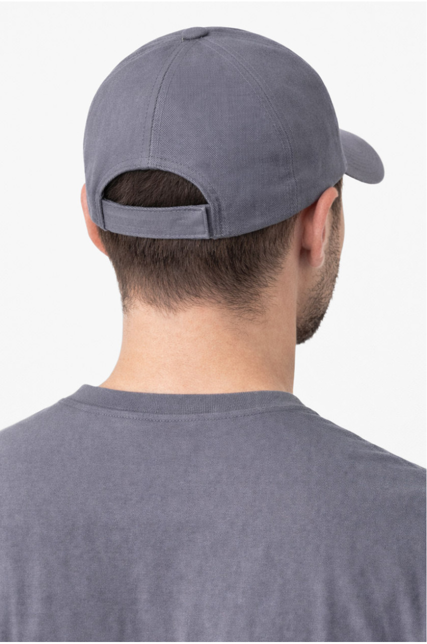 Кепка мужская однотонная серого цвета 8811 212827