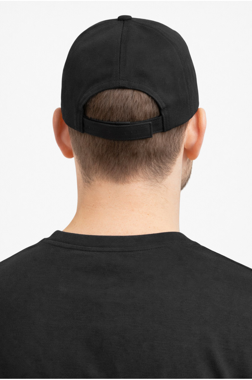Кепка мужская однотонная черного цвета 8811 212830