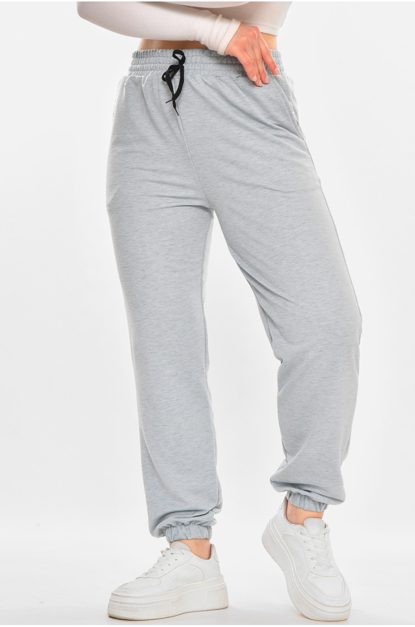 Спортивні штани жіночі напівбатальні однотонні м'ятного кольору 212832