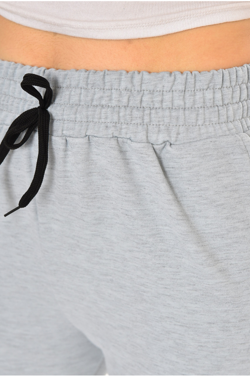 Спортивні штани жіночі напівбатальні однотонні м'ятного кольору 212832