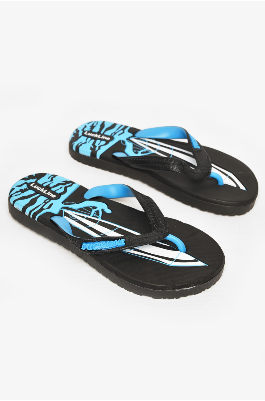 Вьетнамки женские пена черно-голубого цвета 2002 212842