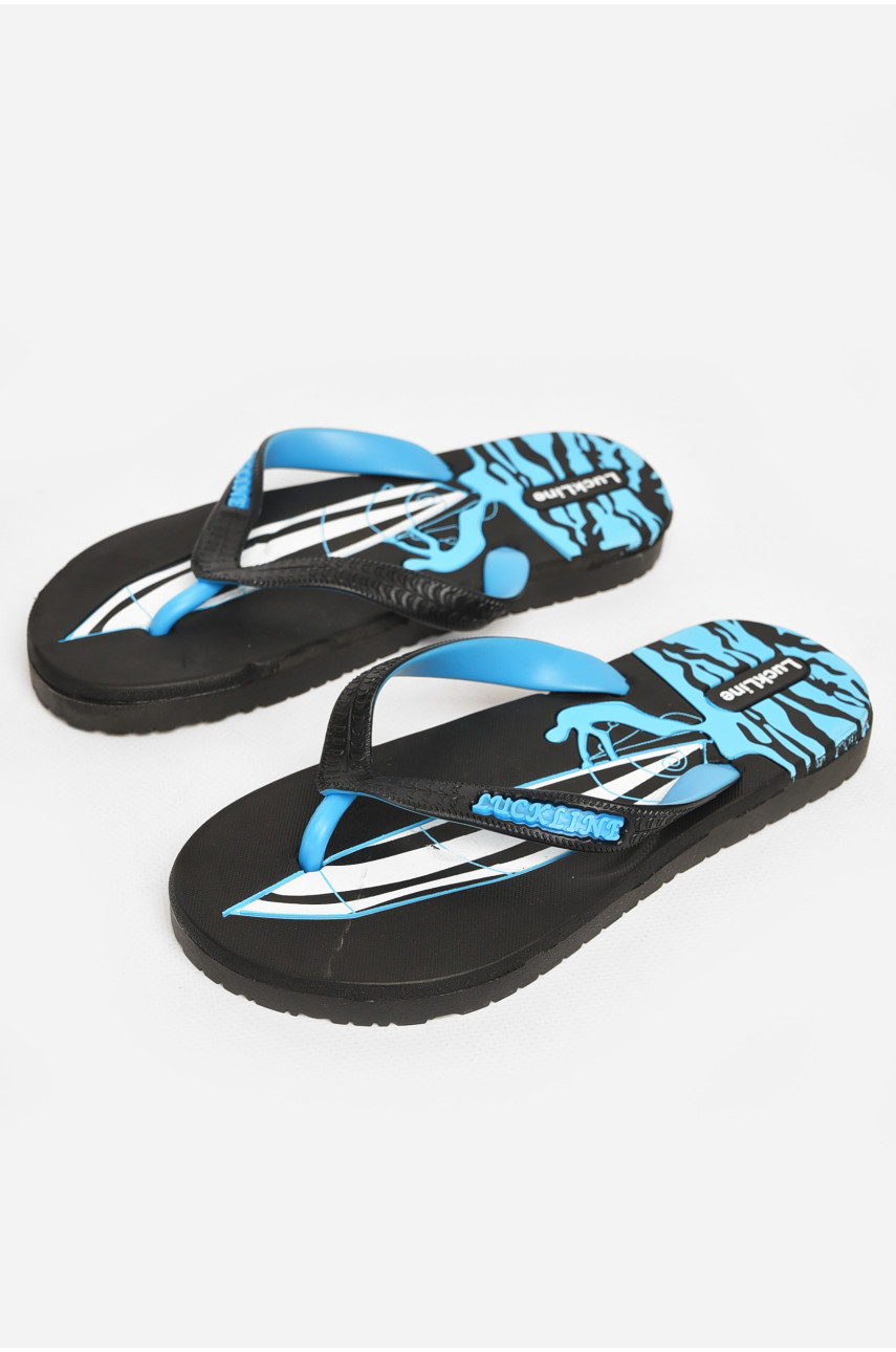 Вьетнамки женские пена черно-голубого цвета 2002 212842