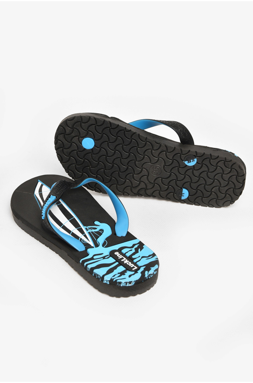 Вьетнамки женские пена черно-голубого цвета 2002 212842