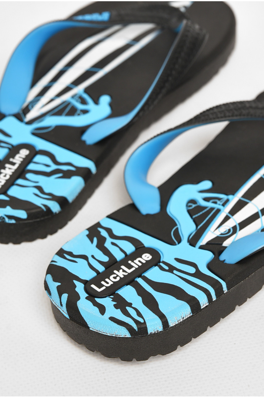 Вьетнамки женские пена черно-голубого цвета 2002 212842