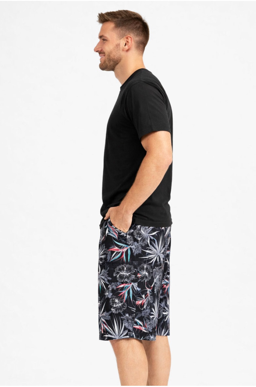 Шорти чоловічі чорного кольору з принтом 6605 212871