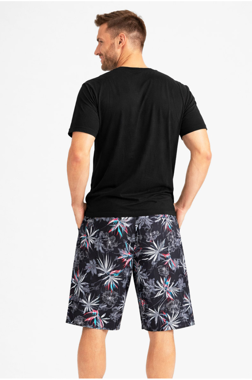 Шорти чоловічі чорного кольору з принтом 6605 212871