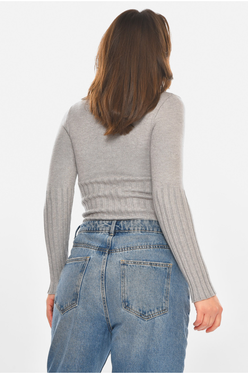 Светр жіночий сірого кольору 212873