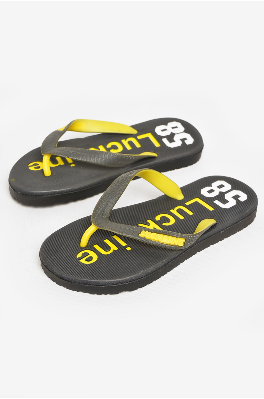 Вьетнамки женские пена черного цвета с надписью 2002-64 212875