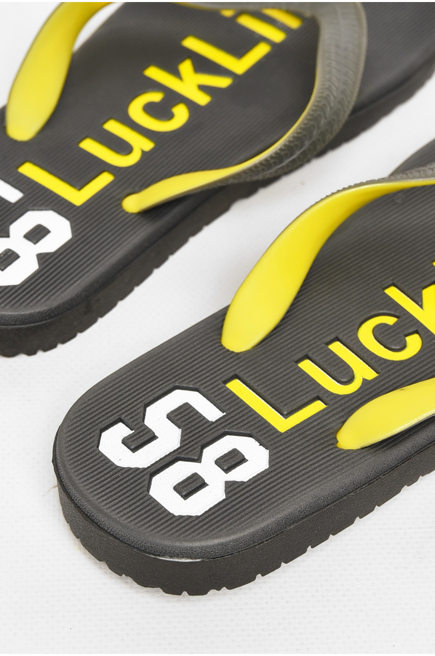 Вьетнамки женские пена черного цвета с надписью 2002-64 212875