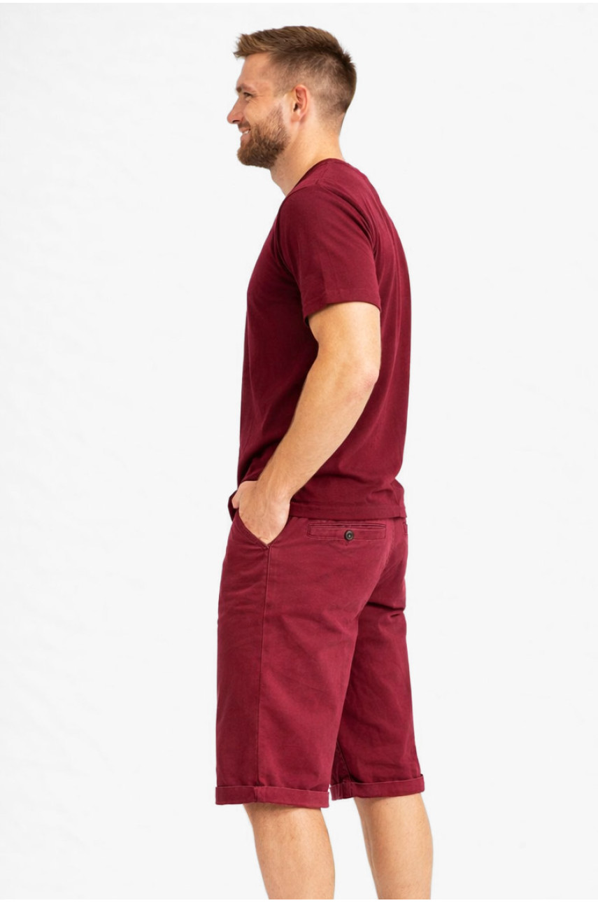 Бриджи мужские микровельветовые бордового цвета LS14-0017X 212881